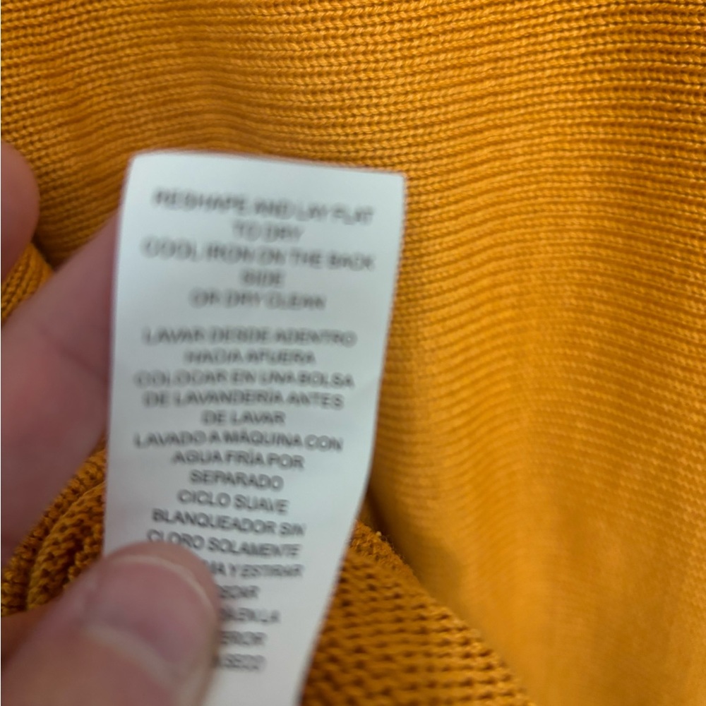 Michael Kors Orange Pullover Side Hem Zipper Knit Sweater Womens Size Large - Picture 9 of 11